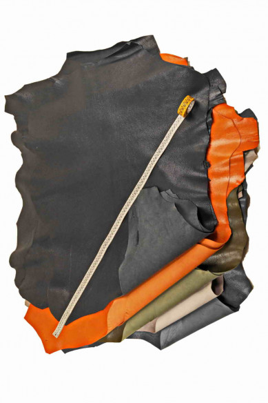 CAPRA tinta unita con GRANA - pelle di capra lucida - pellame morbido e sportivo