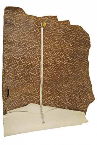 Brown beige CALFSKIN PEBBLE grain...