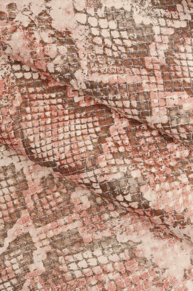 White pink purple GOATSKIN PYTHON snake textured goat engraved scales print light foil very soft genuine italian skins