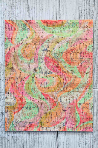 CORK LEATHER cowhide sheets backed...