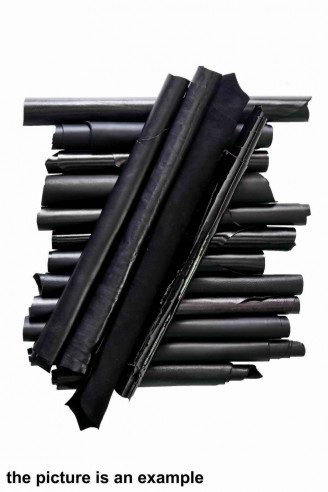 Random assortment BLACK LEATHER medium size cutouts - smooth and textured, various finishings  1 lbs - 1,7 lbs - 2 lbs - 4 lbs