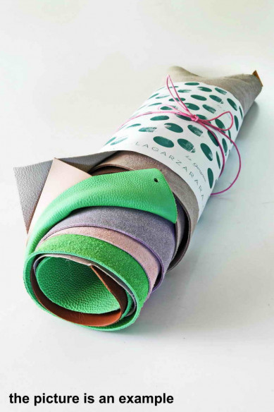 Leather PIECES - big size cutouts - solid colors, smooth or printed, various finishings, SUMMER colors