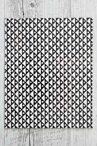Fogli di SUGHERO naturale con stampa astratta, colore nero lucido, made in  Italy 15x12 / 25x20 / 30x30 cm
