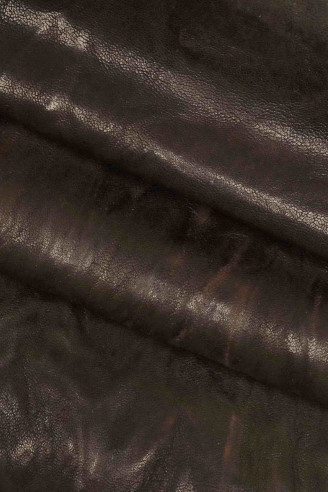 BROWN GENUINE wrinkled sheepskin...