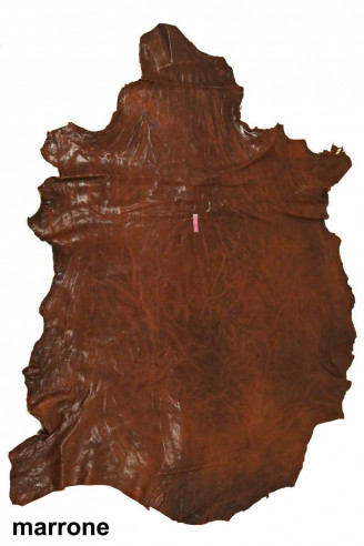 BROWN GENUINE wrinkled sheepskin...
