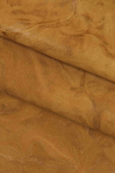 Genuine leather hide vegetable WASHED NAPPA sheepskin brown orange green wrinkled sheep soft distressed italian skin