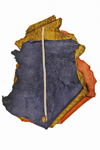 Genuine leather hide vegetable WASHED NAPPA sheepskin yellow coral blue wrinkled sheep soft distressed italian skin