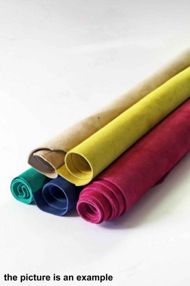 Leather SUEDE and NUBUCK pieces - big size cutouts - solid colors, light SUMMER colors, crafting italian leather scraps  A