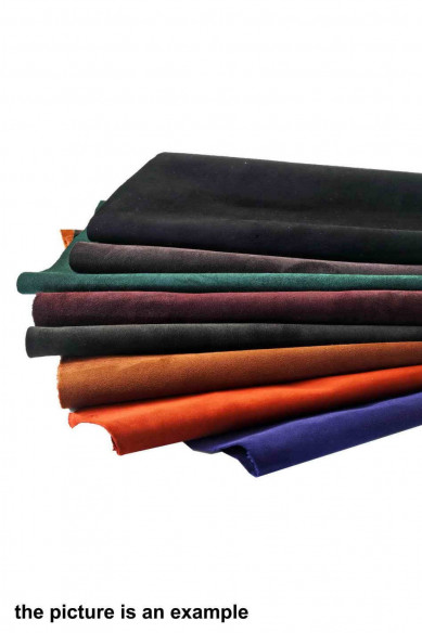 Leather SUEDE and NUBUCK pieces - big size - solid colors, different tones, dark WINTER colors, craft italian leather scraps