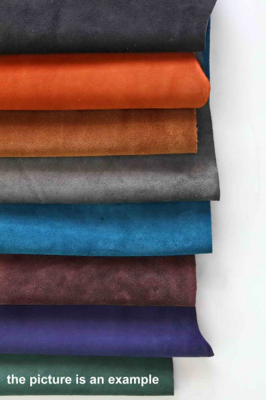 Leather SUEDE and NUBUCK pieces - big size - solid colors, different tones, dark WINTER colors, craft italian leather scraps