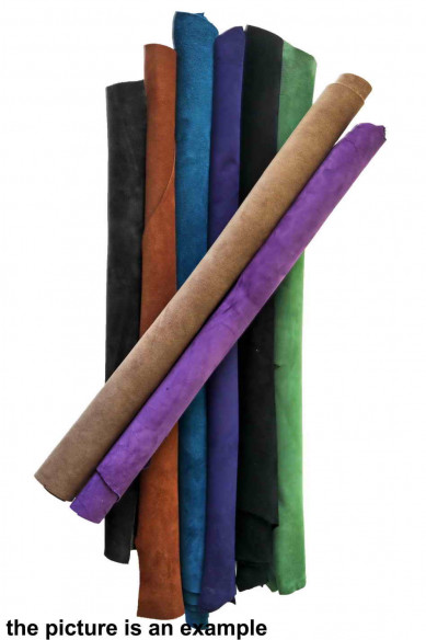 Leather SUEDE and NUBUCK pieces - big size - solid colors, different tones, dark WINTER colors, craft italian leather scraps