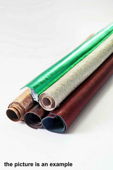 METALLIC scraps lot - big size pieces - solid colors, smooth or wrinkled effect, italian leather for crafts