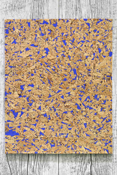 Pezzi di SUGHERO naturale con stampa astratta color lavanda  25x20 cm / 30x30 cm