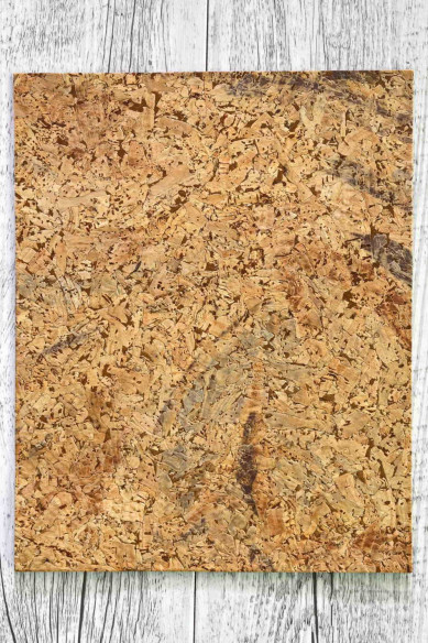 Leather pieces backed cork, made in Italy, abstract textured, light gold glitter, calfskin white gold tiny triangles on the back