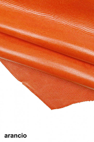 Pellame stampa lucertola, pelle di vitello stampato lizard, tejus beige, pistacchio, arancio, bordeaux, grigio perla, lucido