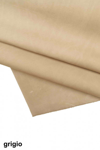 Grey, purple, blue suede calfskin leather hide, slightly wrinkled nabuk cowhide with wax, matt, vintage skin