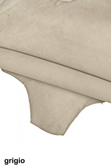 Grey, light blue, dark blue suede goatskin, soft, silky velour skin, thin leather