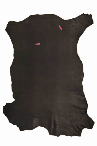 PELLE STAMPATA nera - capra con...