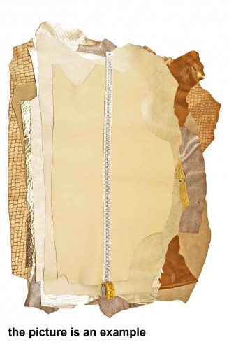 Mix leather scraps - GOLD, PLATINUM...