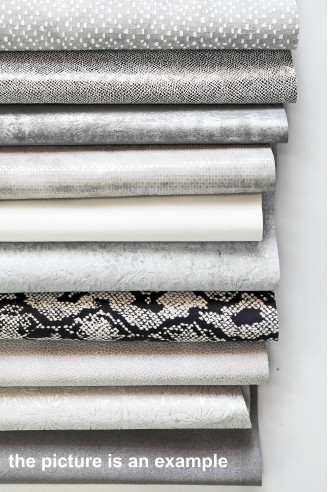 Scampoli di pelle miste, toni BIANCO,...