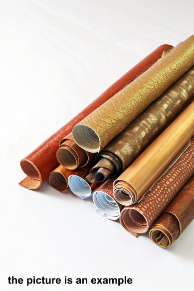 Scampoli di pelle miste, tonalità di MARRONE, CUOIO  e ROSSICCIO, stampe, lamine, fantasie e morbidezze varie   10 o 15 pezzi