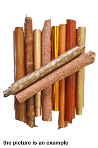 Mix leather scraps - BROWN,...