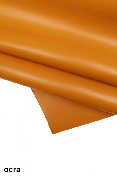 PELLE NATURALE rossa, vitello ocra, beige taupe, pellame semi lucido, classico e sportivo