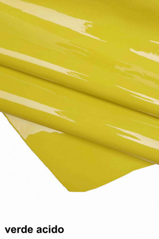 PATENT LEATHER hides, shiny coral...