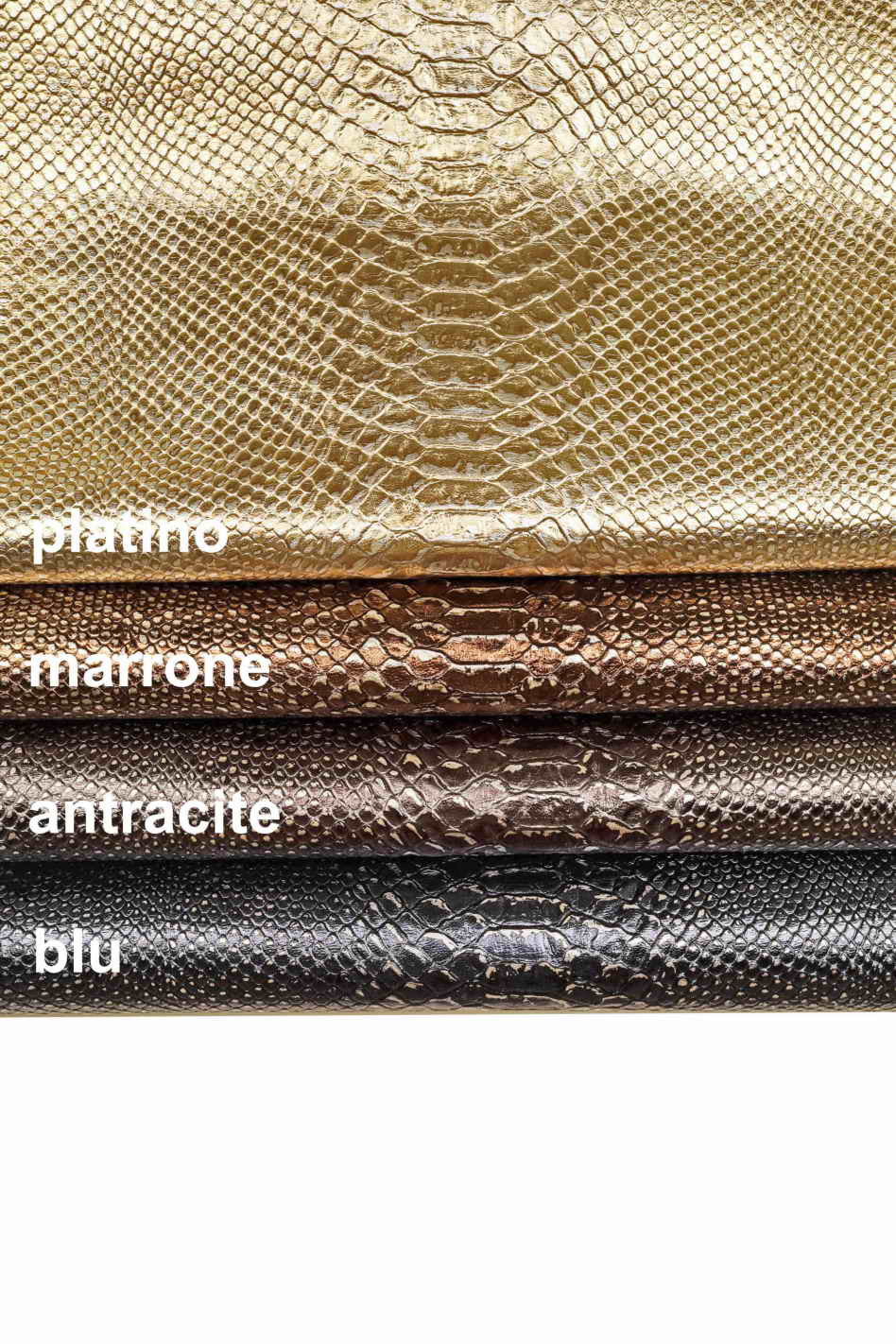 DISTRESSED METALLIC python skins, embossed reptile vintage hides, light ...