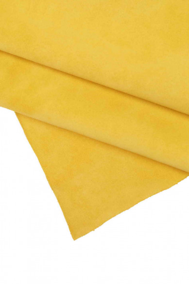 BRIGHT SUEDE leather hides, yellow turquoise velour cowhide, colored skins