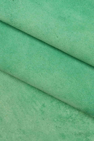 BRIGHT SUEDE leather hides, yellow...