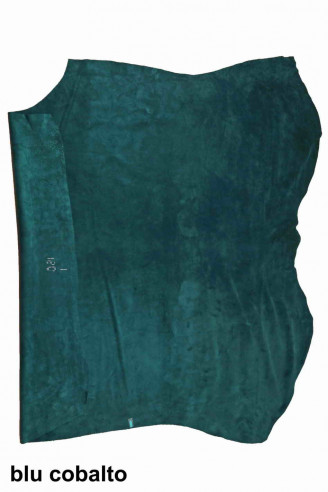 SOFT SUEDE cow leather hide, green...