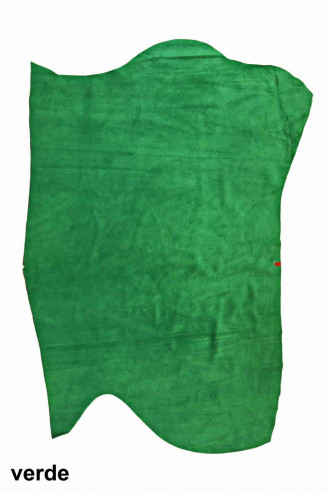 SOFT SUEDE cow leather hide, green...