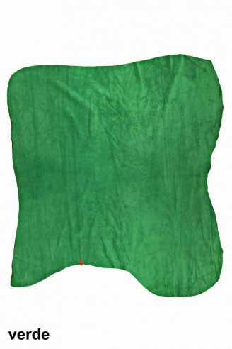SOFT SUEDE cow leather hide, green...