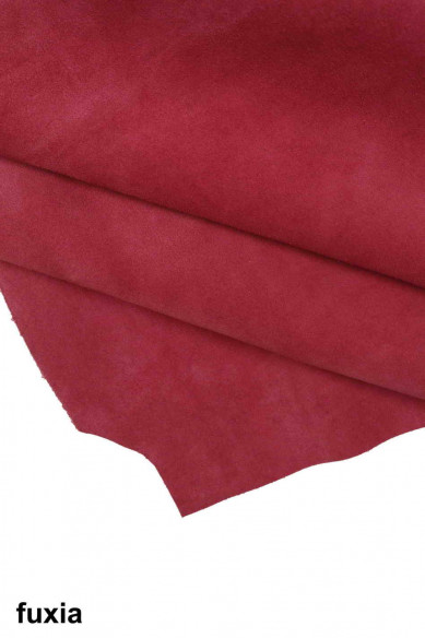 PELLI CAMOSCIO colore giallo, arancio e fucsia, vitello scamosciato morbido, pellami velour colorati