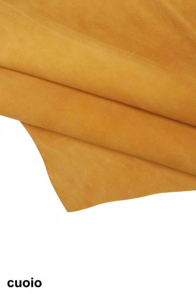SOFT SUEDE leather skin, dark red, beige, tan velour goatskin hides