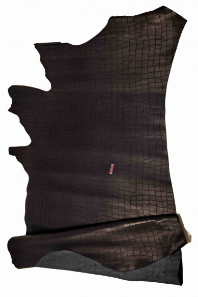 Pellame STAMPA COCCODRILLO blu notte, vitello sportivo intagliato