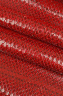 RED PYTHON printed leather... 2