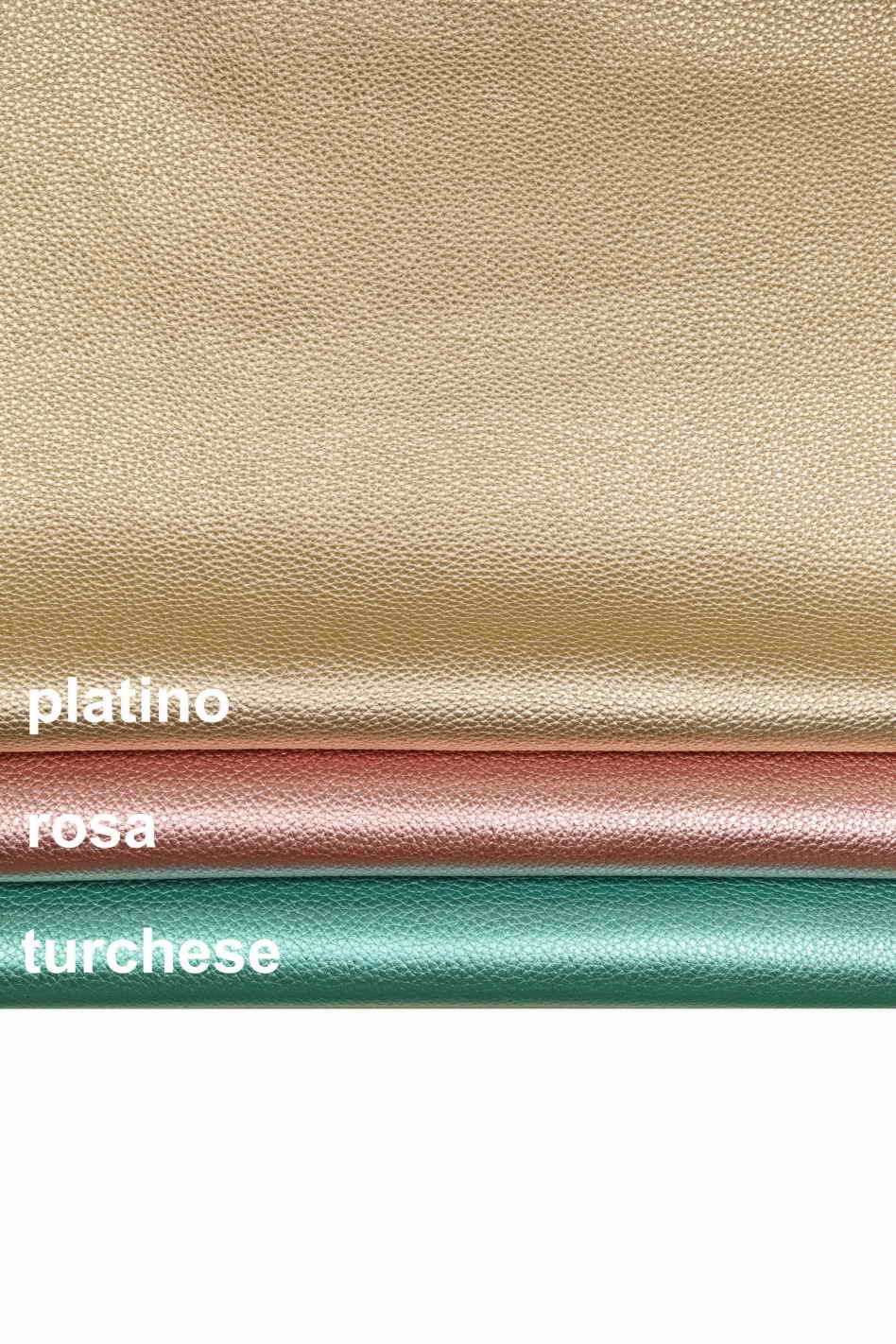 ROSE GOLD metallic leather hides sheep wrinkled lamb shiny sheepskin soft  distressed genuine leather for crafting