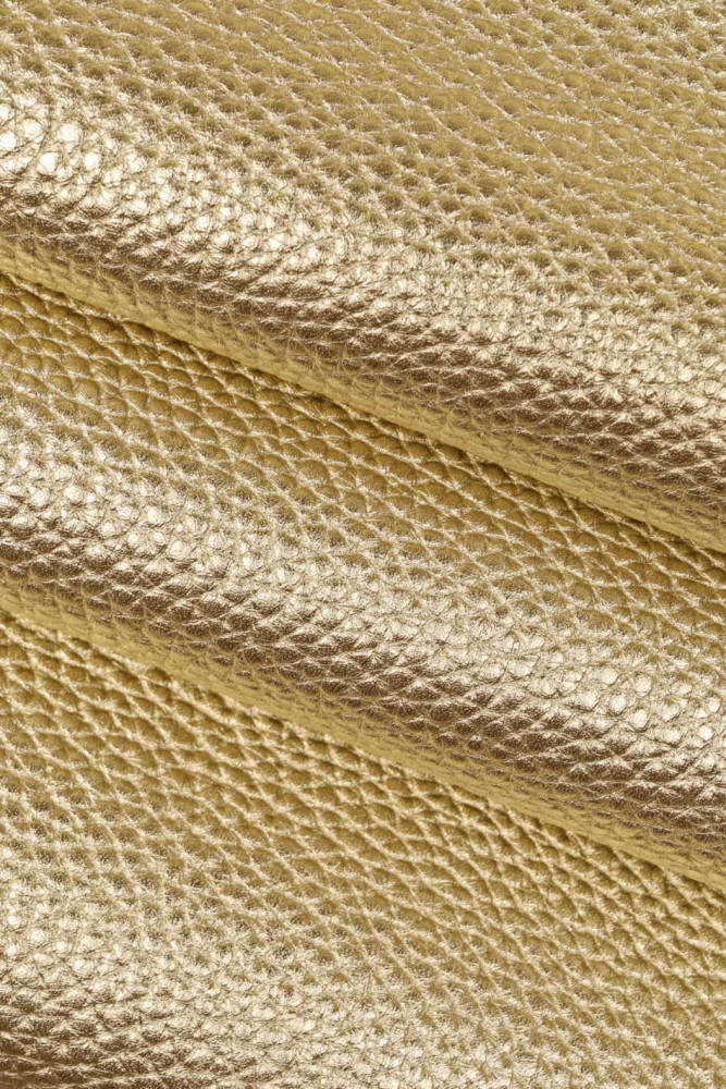 PELLE LAMINATA con grana turchese,...