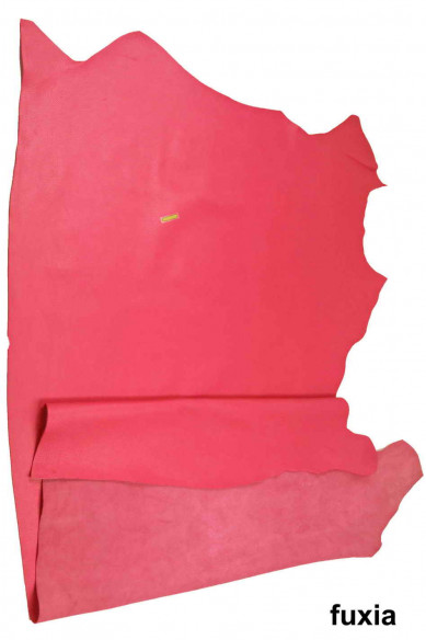 Fuchsia, pink, brown GRAINY LEATHER hide, pebble grain printed cowhide, soft thick calfskin