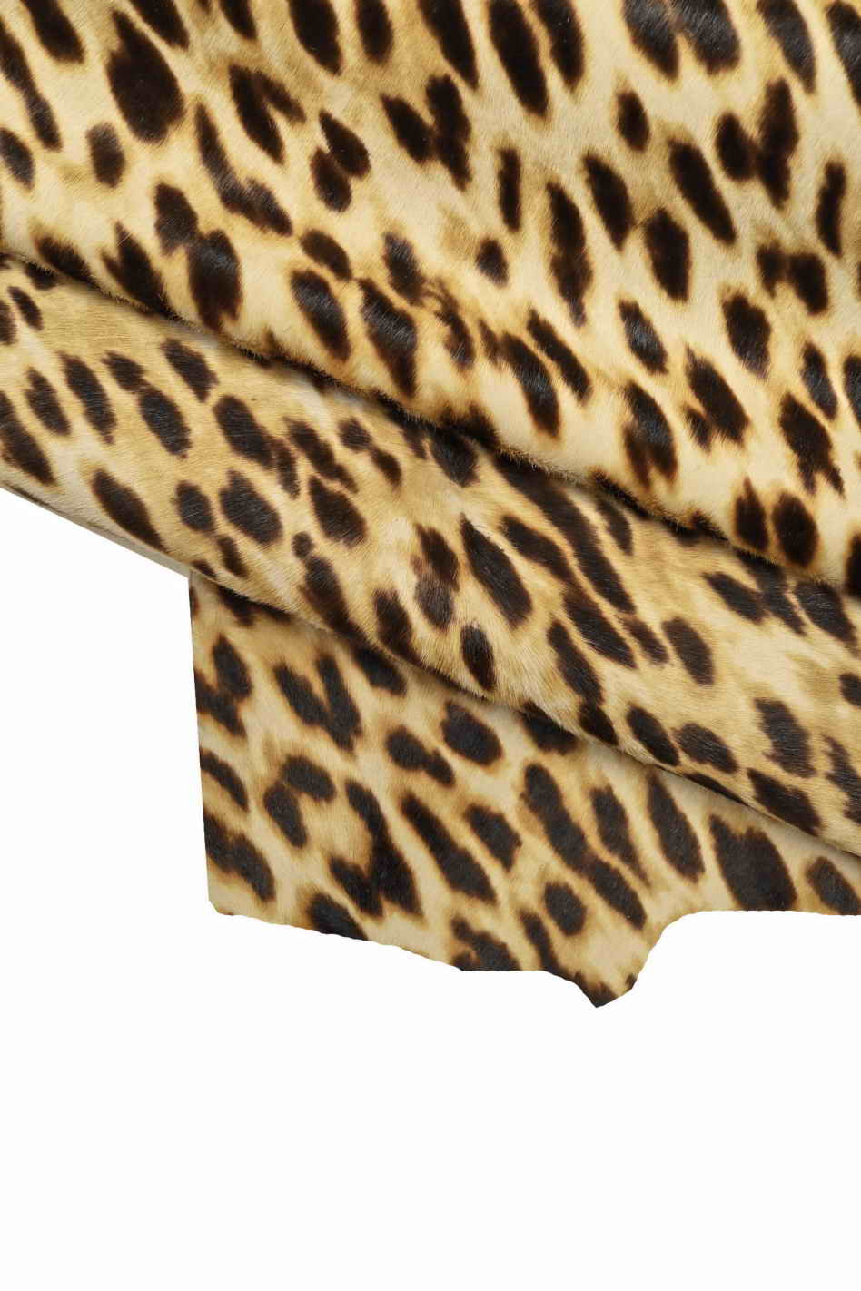 LEOPARD HAIR on leather hide, textured pony calfskin with zebra print