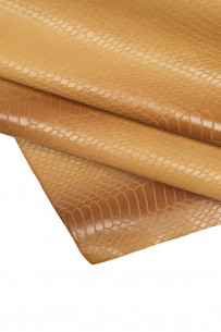 BEIGE BROWN snake embossed...