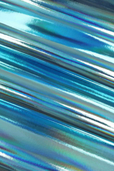 Gold, light blue IRIDESCENT METALLIC leather hide, smooth metal calfskin, glossy stiff cowhide