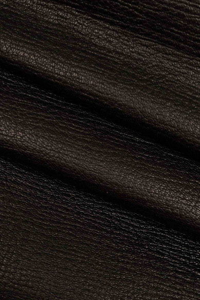 PELLAME NERO con grana, capra nera stampata, pelle morbida sportiva