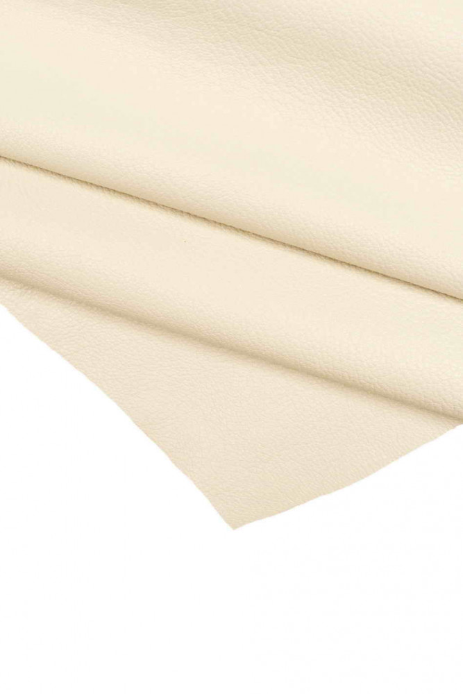 Pellame BIANCO latte con GRANA, pelle...