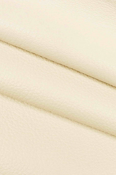 Milky WHITE GRAINY leather skin, pebble grain printed goatskin, soft sporty hide