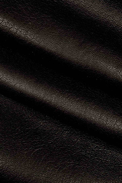 Black GRAIN LEATHER hide, slightly crumpled goatskin, tiny pebble grain glossy skin, wrinkled sporty look