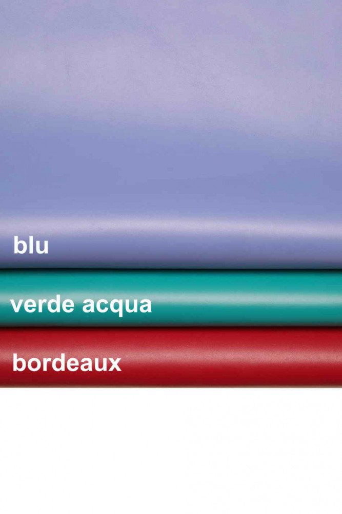 PREMIUM COWHIDE italian blue burgundy green leather hides, full grain genuine cow skin