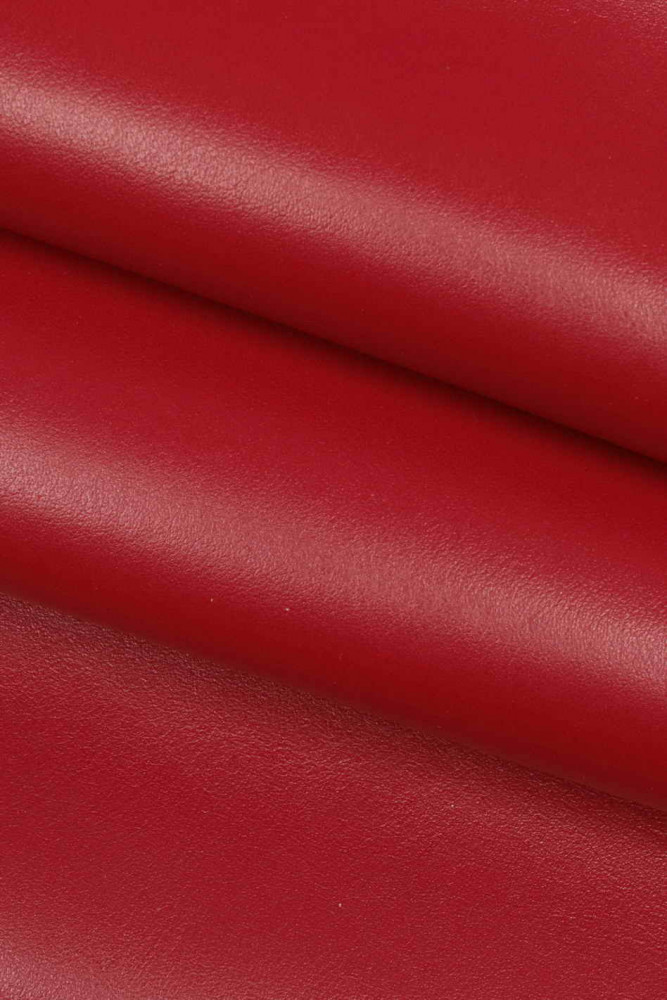 Premium dark red GLOSSY cowhide,...